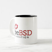 Tasse 2 Couleurs Logo de base de FreeBSD (Devant gauche)