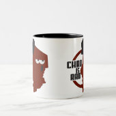 Tasse 2 Couleurs logo de canalisation de chadisrad.com (Centre)