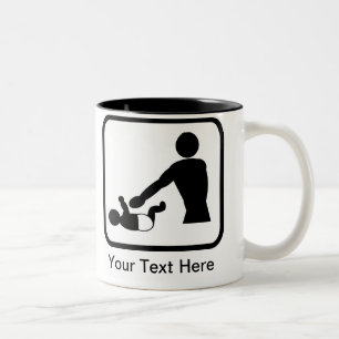 Tasse 2 Couleurs Logo de changement de bébé personnalisable pour un