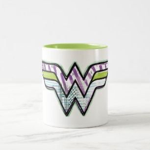 Tasse 2 Couleurs Logo de croquis couleur Wonder Woman