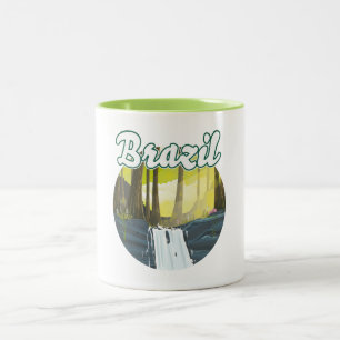 Tasse 2 Couleurs logo de la forêt tropicale du Brésil