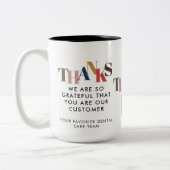 Tasse 2 Couleurs Logo de l'entreprise du client Merci de l'entrepri (Gauche)