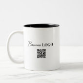 Tasse 2 Couleurs Logo de l'entreprise et code QR (Gauche)