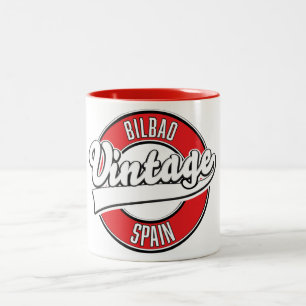 Tasse 2 Couleurs Logo de l'espagne de Bilbao style vintage