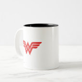 Tasse 2 Couleurs Logo de Red Wonder Woman (Devant gauche)