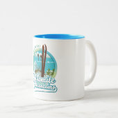 Tasse 2 Couleurs Logo de ski Dolomite Mountain Italie (Devant droit)