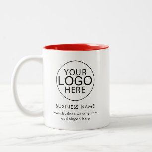 Tasse 2 Couleurs Logo de société simple personnalisé promotionnel