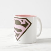 Tasse 2 Couleurs Logo de Supergirl Pink and Brown (Devant droit)