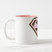 Tasse 2 Couleurs Logo de Supergirl Pink and Brown (Gauche)