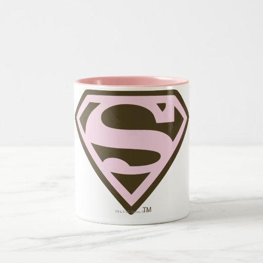 Tasse 2 Couleurs Logo de Supergirl Pink and Brown (Centre)