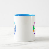 Tasse 2 Couleurs Logo d'entreprise promotionnel, bleu (Centre)