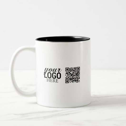 Tasse 2 Couleurs Logo d'entreprise promotionnel et code QR (Gauche)