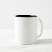 Tasse 2 Couleurs Logo d'entreprise simple blanc (Devant droit)