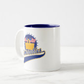 Tasse 2 Couleurs Logo d'équipe de Deplorables (Devant gauche)
