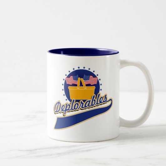 Tasse 2 Couleurs Logo d'équipe de Deplorables (Droit)