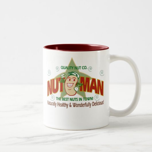 Tasse 2 Couleurs logo d'homme d'écrou (Droit)