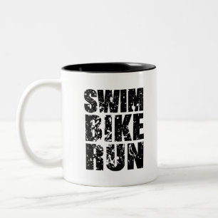 Tasse 2 Couleurs Logo du cool de triathlon pour tous les sportifs