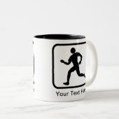Tasse 2 Couleurs Logo du coureur personnalisable (Devant droit)
