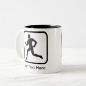 Tasse 2 Couleurs Logo du coureur personnalisable (Devant gauche)