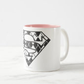 Tasse 2 Couleurs Logo du Jacquard noir Supergirl (Devant droit)