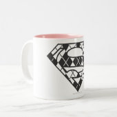 Tasse 2 Couleurs Logo du Jacquard noir Supergirl (Devant gauche)
