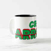 Tasse 2 Couleurs Logo Flèche verte 2 (Devant gauche)
