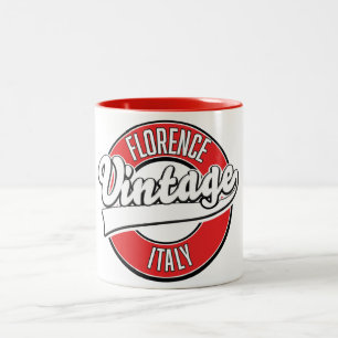 Tasse 2 Couleurs logo florence italie style vintage