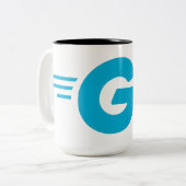 Tasse 2 Couleurs Logo Golang (Go Programming Language) (Devant gauche)