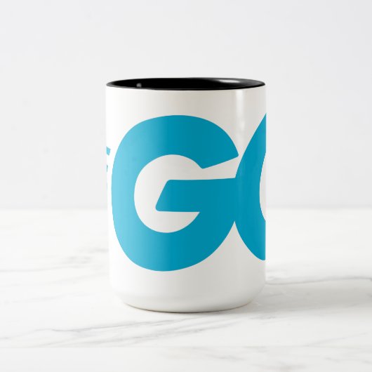 Tasse 2 Couleurs Logo Golang (Go Programming Language) (Centre)
