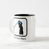 Tasse 2 Couleurs Logo Golfer personnalisable (Devant gauche)