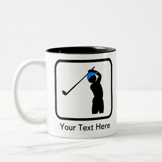 Tasse 2 Couleurs Logo Golfer personnalisable (Gauche)