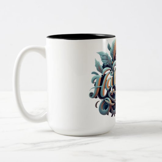 Tasse 2 Couleurs Logo Halloween 3D #2 (Gauche)