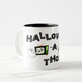 Tasse 2 Couleurs Logo Halloweenathon avec Skele (Devant gauche)
