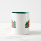 Tasse 2 Couleurs Logo lâche de vieille école de crèche (Centre)