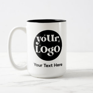 Tasse 2 Couleurs Logo minimaliste et commerce de texte