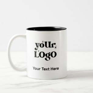 Tasse 2 Couleurs Logo minimaliste et commerce de texte