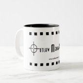 Tasse 2 Couleurs Logo noir d'OMP (Devant gauche)