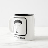 Tasse 2 Couleurs Logo Paraglider personnalisable (Devant gauche)