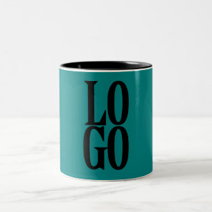 Tasse 2 Couleurs Logo personnalisé d'entreprise ou d'affaires sur s