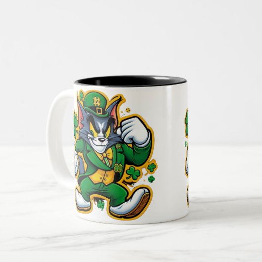 Tasse 2 Couleurs Logo promotionnel personnalisé professionnel à deu (Devant gauche)