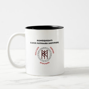 Tasse 2 Couleurs Logo RuneQueen's RQEFI en anglais/espagnol