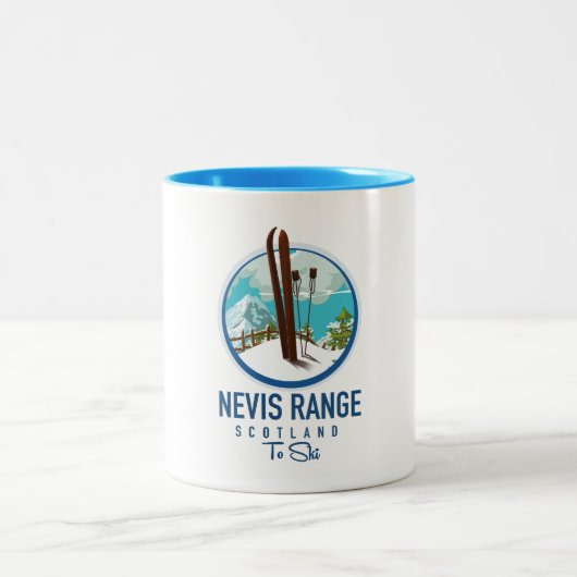 Tasse 2 Couleurs Logo ski Nevis Range Écosse (Centre)