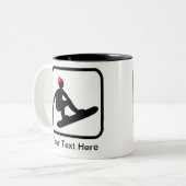 Tasse 2 Couleurs Logo Snowboarder personnalisable (Devant gauche)