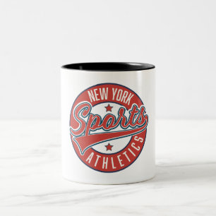 Tasse 2 Couleurs logo sportif athlétique de new york