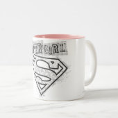 Tasse 2 Couleurs Logo Supergirl 1 (Devant droit)