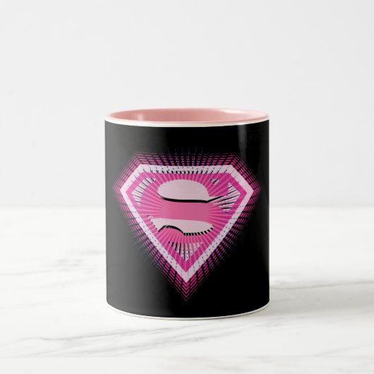 Tasse 2 Couleurs Logo Supergirl rose (Centre)