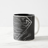 Tasse 2 Couleurs Logo Supergirl Silver (Devant droit)