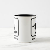 Tasse 2 Couleurs Logo sur skateboard personnalisable (Centre)