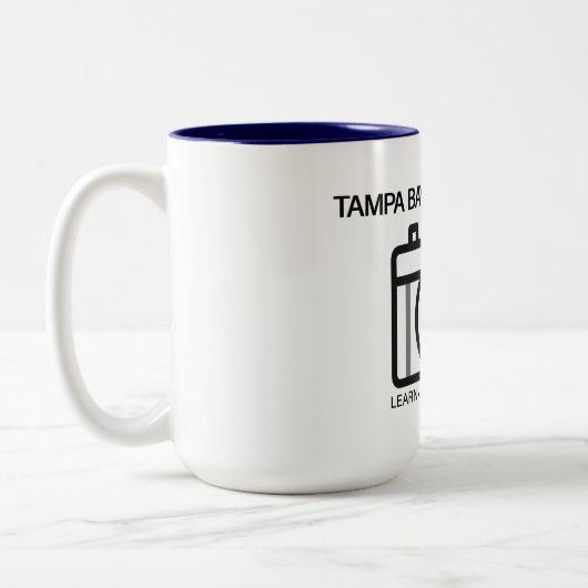 Tasse 2 Couleurs Logo TBCC Coupe de café 15 oz (Gauche)