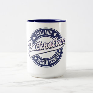 Tasse 2 Couleurs logo Thailand Backpacker World Traveler
